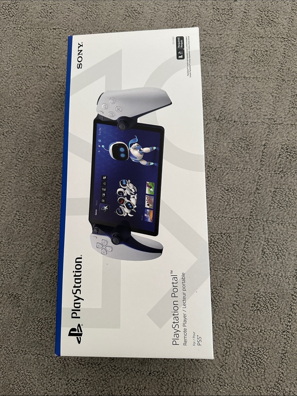 Sony PlayStation Portal in White with Black Screen and black carrier. No box